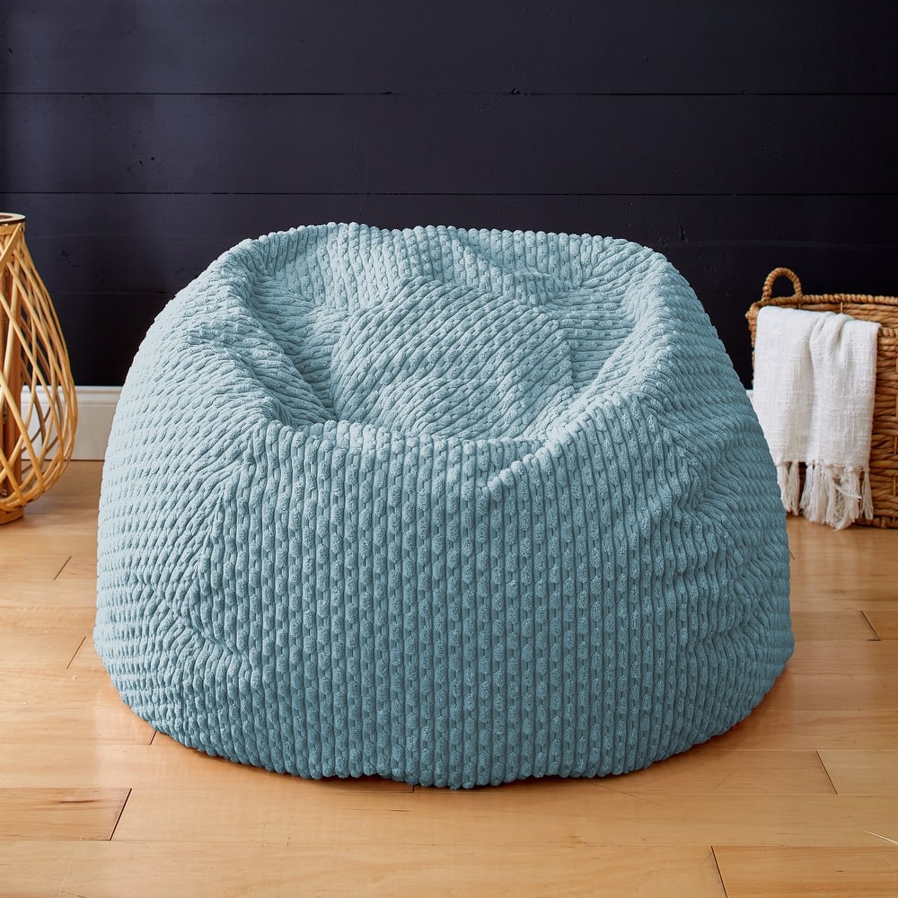 Sorra Home Indoor Soft Chunky Corduroy Bean Bag Chair