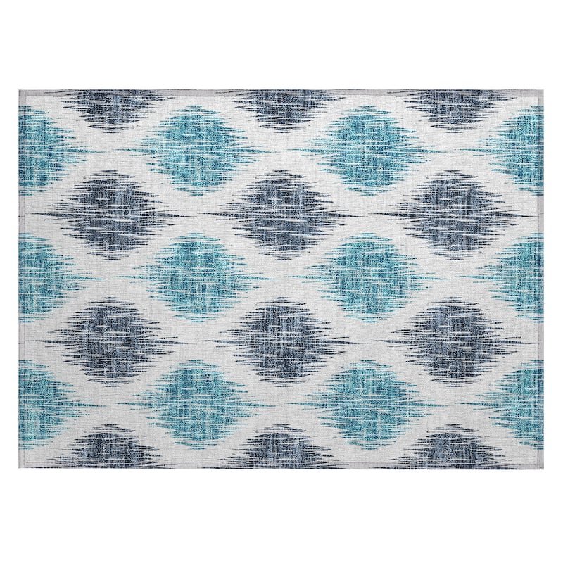 Machine Washable Indoor/ Outdoor Chantille Contemporary Geo Rug