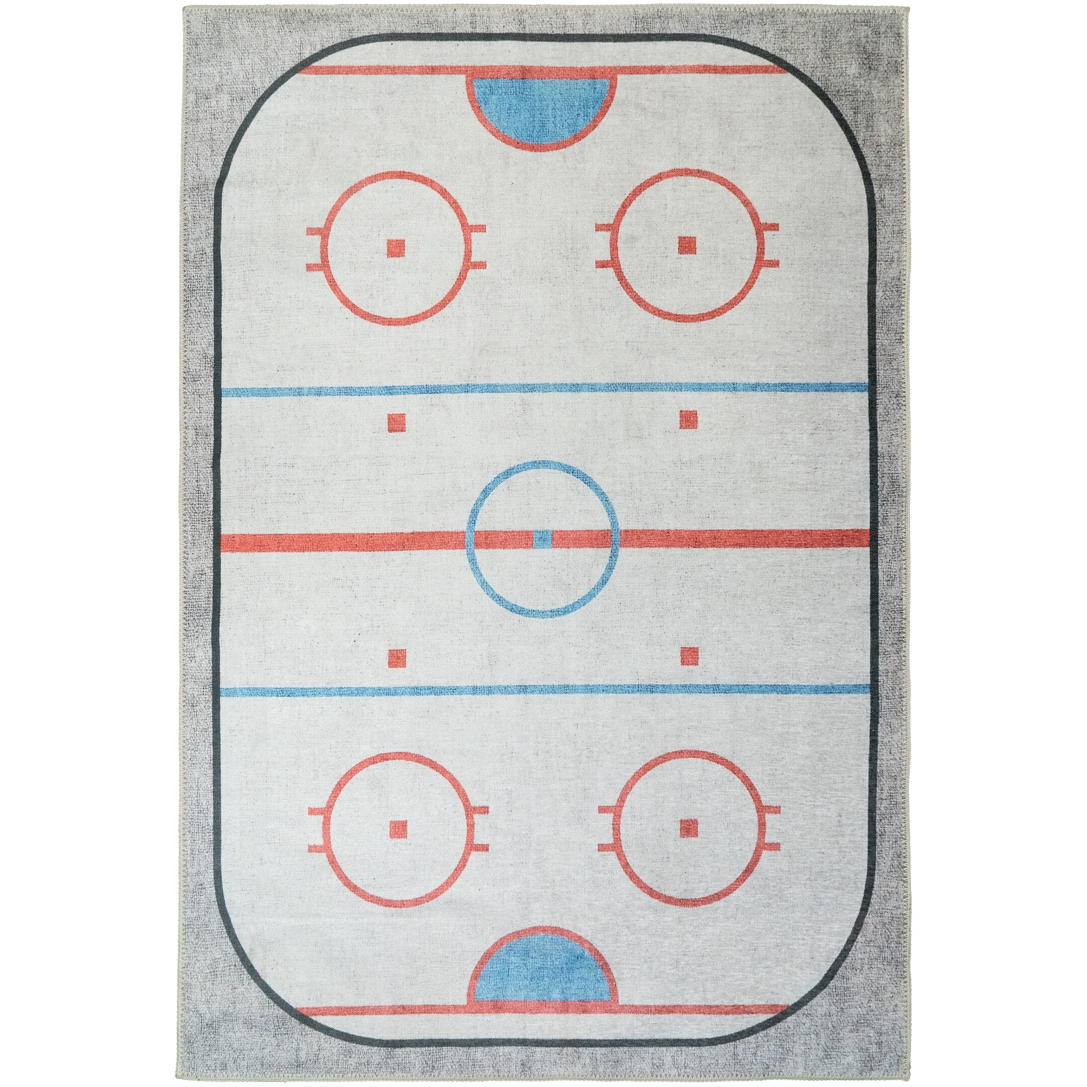 Dynamic Rugs Kidz White/Grey/Multi Polyester Children's Area Rug