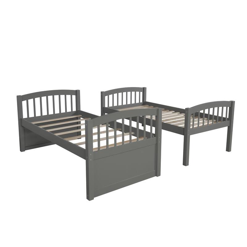Twin Bunk Bed with 3 Drawers for Teens Bedroom