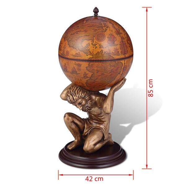 Shop Vidaxl Globe Bar Wine Stand Atlas Design 16 5 X16 5 X33 5