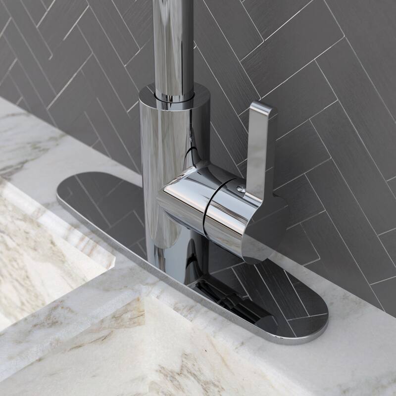 Belanger Kitchen Sink Faucet with Swivel Pull-Down Spout, Polished Chrome