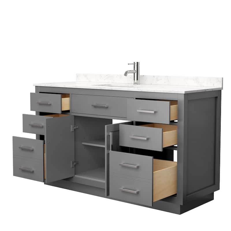 Beckett TK 60-inch Single Vanity, Cultured Marble Top