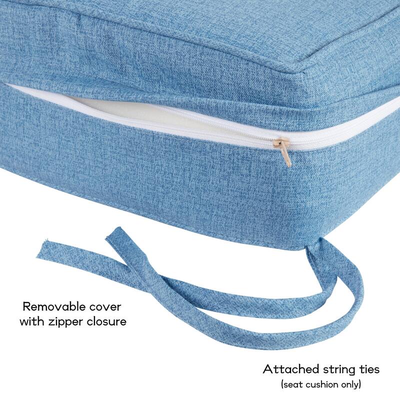 Outdoor 2-Piece Reversible Deep Seat Cushion Set (Cushions Only)