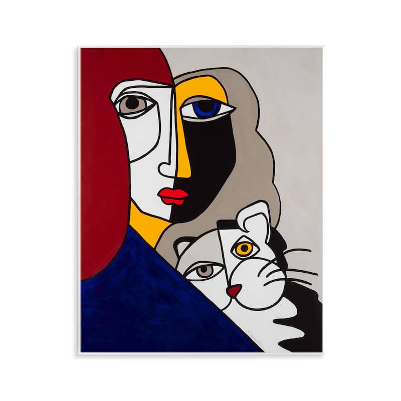 Stupell Bold Primaries Mod Portraits Wall Plaque Art Design By Ruth Fromstein - 11 x 14