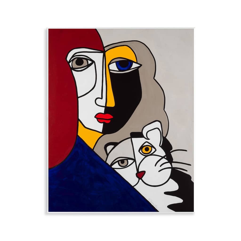 Stupell Bold Primaries Mod Portraits Wall Plaque Art Design By Ruth Fromstein