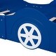 preview thumbnail 11 of 10, Twin Size Race Car-Themed Platform Bed with Functional Wheels Unique Design, High-Quality Construction