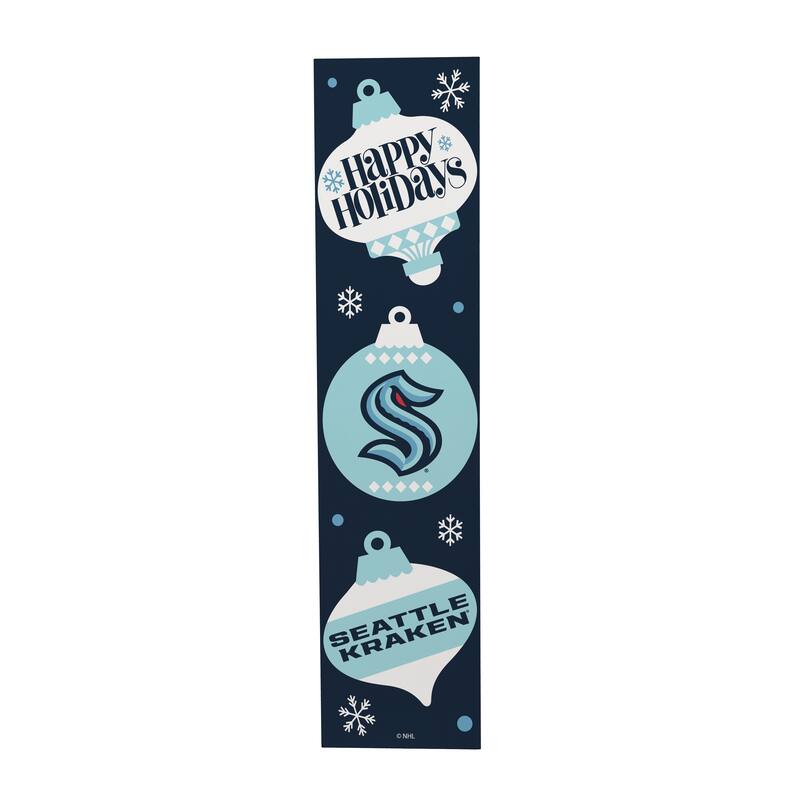 47" Double Sided Seasonal Porch Leaner, Seattle Kraken - 47" x 11.25"