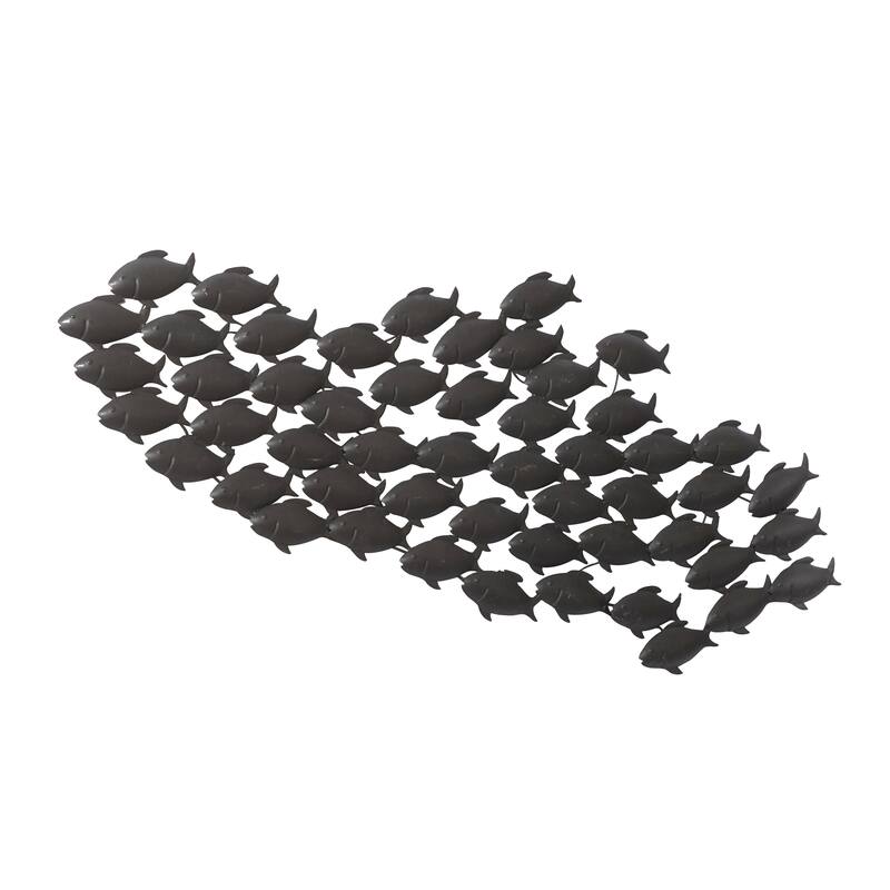 Dark Brown Metal Fish Home Wall Decor
