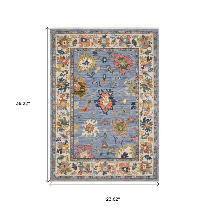 HomeRoots Oriental Traditional Rectangle Area Rug