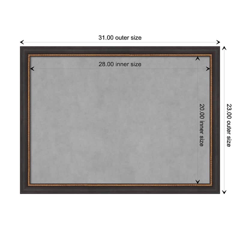 Amanti Art Ashton Black Framed Magnetic Board - Board Size 28x20