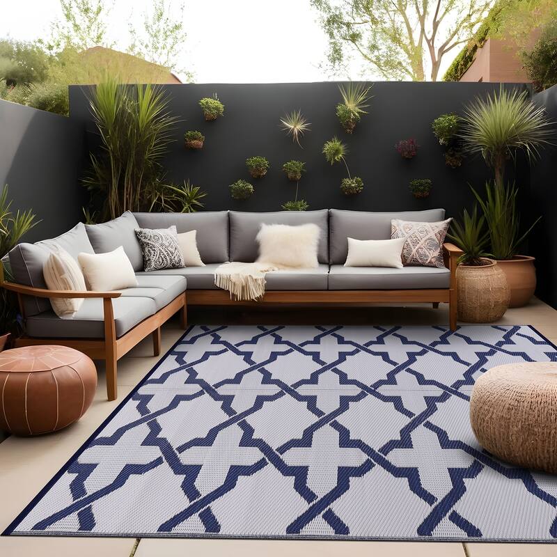 Beverly Rug Reversible Trellis Pattern Indoor/ Outdoor Area Rug