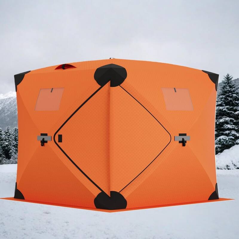 Pop-Up Ice Fishing Tent For 4 To 6 People - N/A - Orange