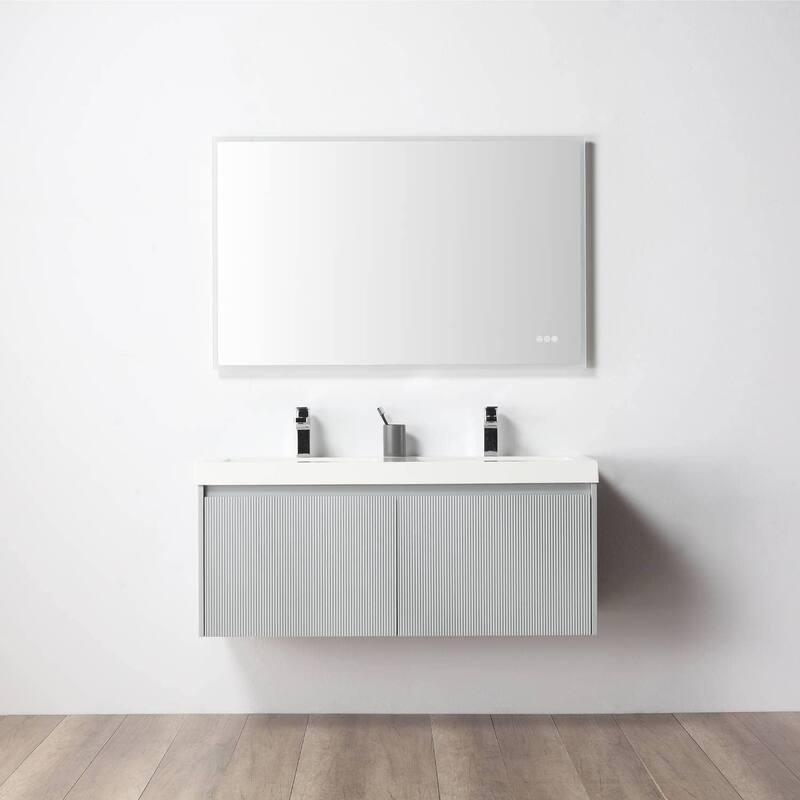Blossom Positano 48" Floating Double Sink Vanity with Acrylic Top