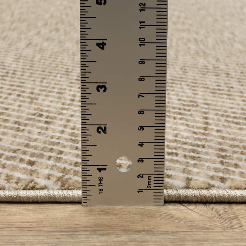 Style Haven Estella Textured Lines Beige/ Tan Area Rug