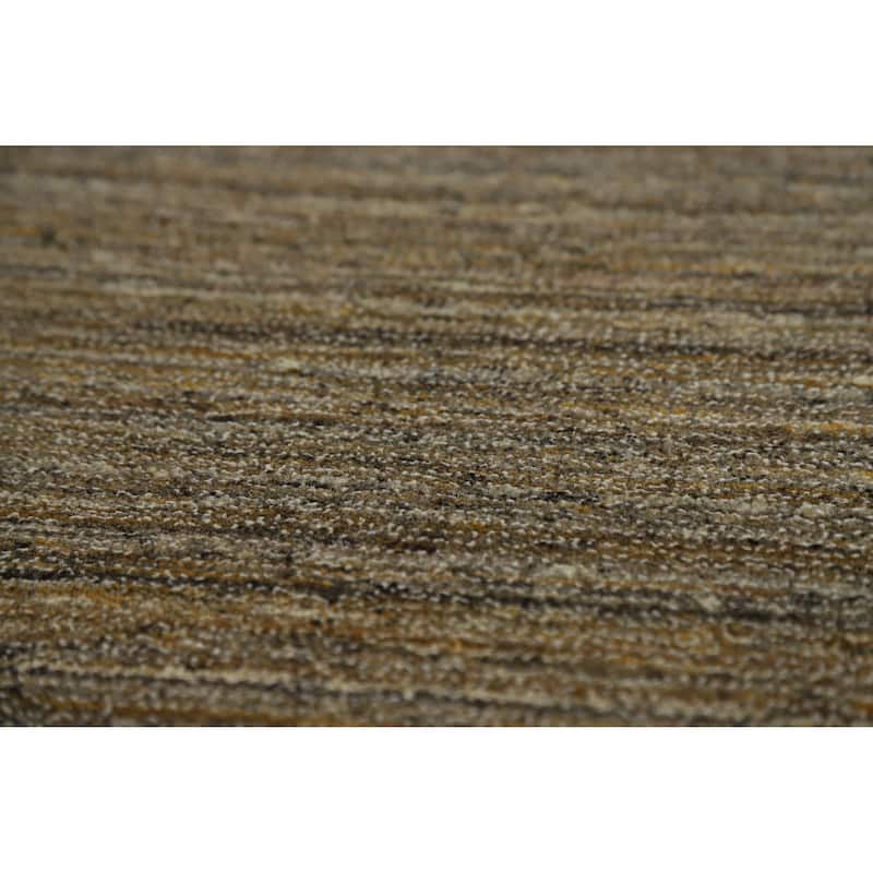 Gabbeh Indian Area Rug Hand-Knotted Oriental Brown Wool Carpet - 5'4" x 7'7"