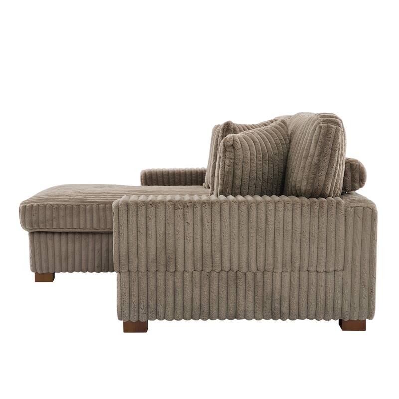 118.4"W Plush Modular Sectional Sofa with Pillows