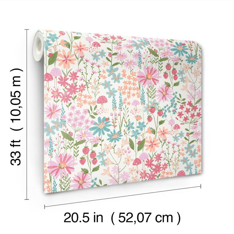 Advantage Flower Garden Pink Blossoms Wallpaper