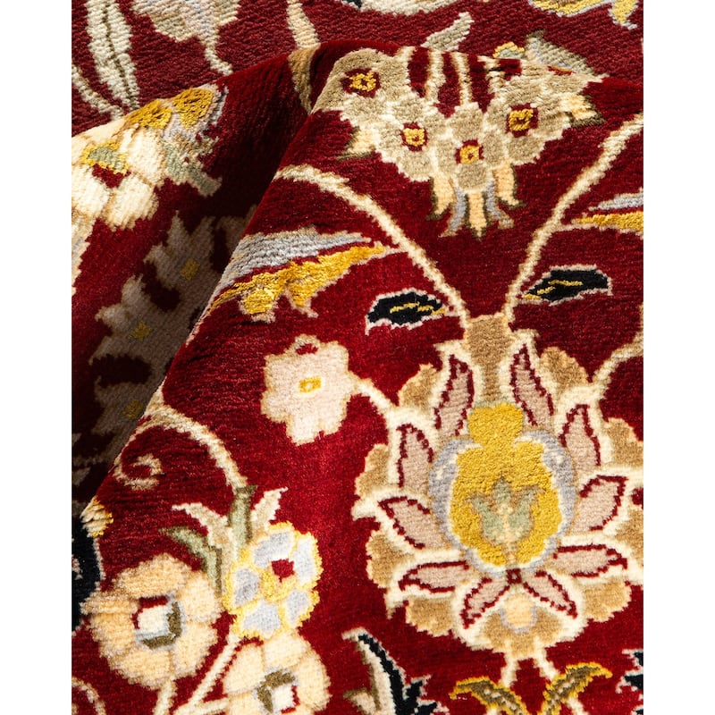 Overton Handknotted Wool Traditional Oriental Red Area Rug - 3' x 5'