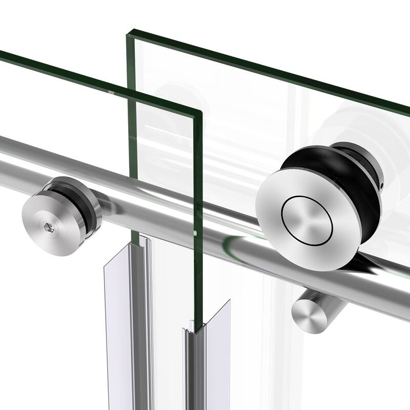 ELEGANT 60'' x 62'' Frameless Sliding Tub Door Stainless Steel