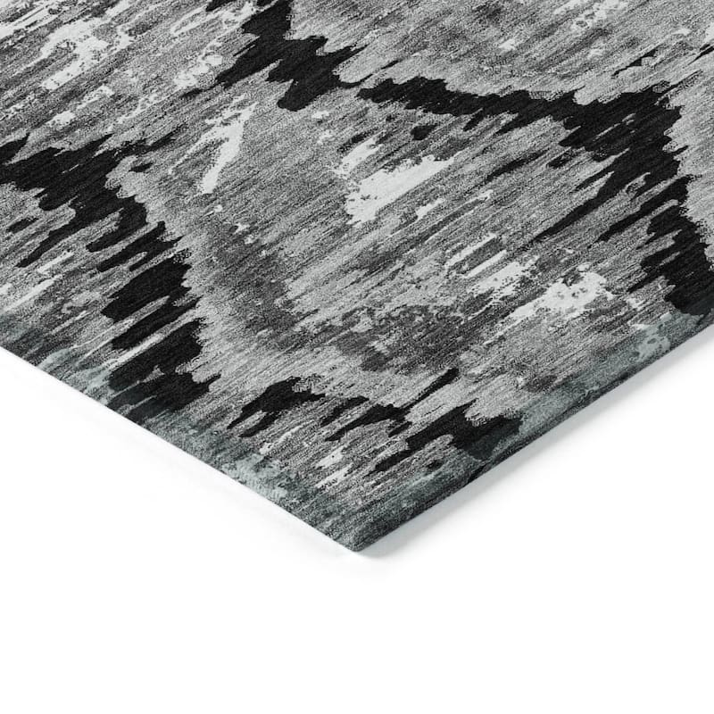 Machine Washable Indoor/ Outdoor Chantille Contemporary Abstract Rug
