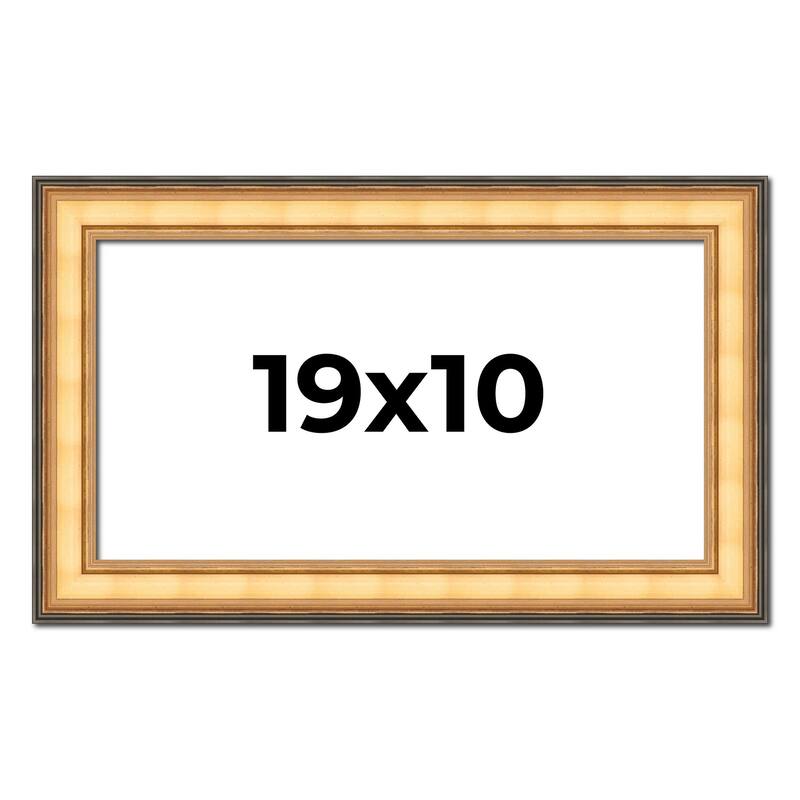 19x10 Frame Gold Plein Aire Solid Wood Picture Frame Width 2 Inches |