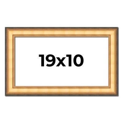 19x10 Frame Gold Plein Aire Solid Wood Picture Frame Width 2 Inches |