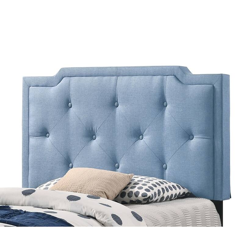 Twin Size Fabric Tufted Platform Bed with Adjustable Headboard and Space-Saving Design