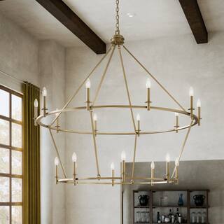 Kichler Lighting Carrick 54.25 in. 18-Light Tiered Chandelier