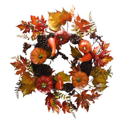 24" Pumpkin Wreath