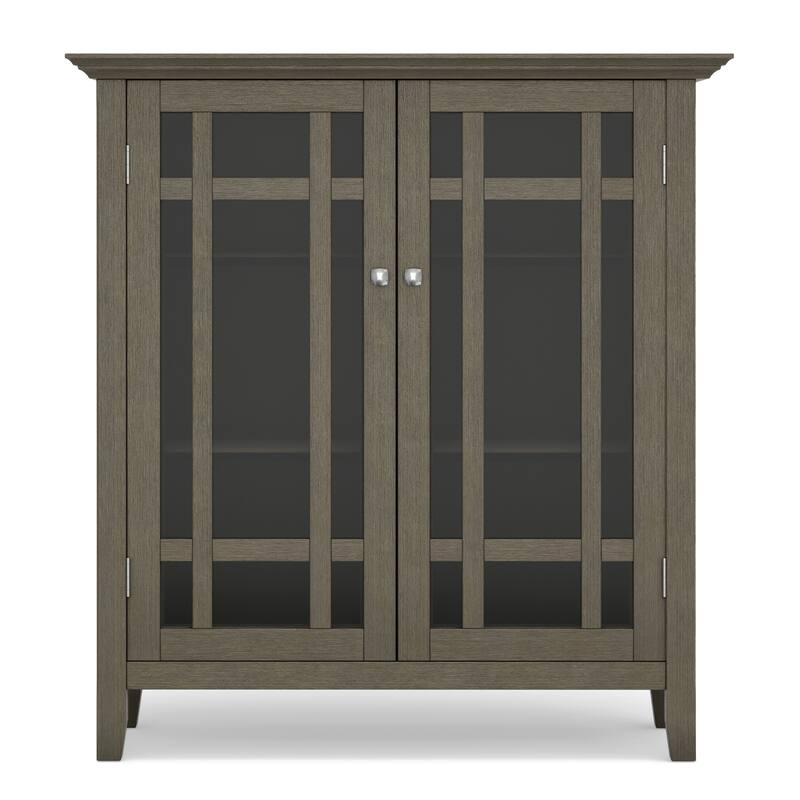 WYNDENHALL Freemont SOLID WOOD 39 inch Wide Transitional Medium Storage Cabinet - 42.2"h x 39"w x 17"d