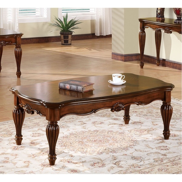 Dreena Coffee Table in Cherry 10290 - Bed Bath & Beyond - 34017655