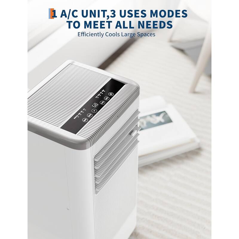 Portable Air Conditioner - 3-in-1 Cooling/Dehumidifier & Fan, 42dB Quiet AC with Remote