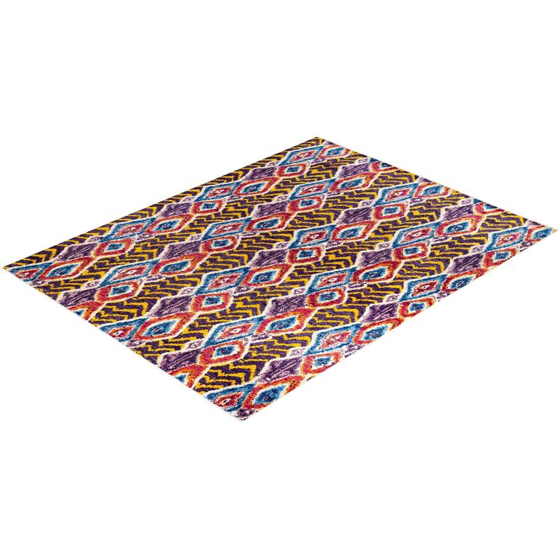 Contemporary Overdyed Wool Hand Knotted Area Rug - 7' 10" x 10' 4"