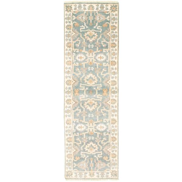 Shop Ecarpetgallery Hand Knotted Royal Ushak Light Denim Blue Wool Rug 2 7 X 8 3 On Sale Overstock 31441152