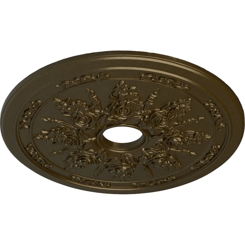 23 5/8"OD x 4"ID x 1 1/2"P Rose and Ribbon Ceiling Medallion