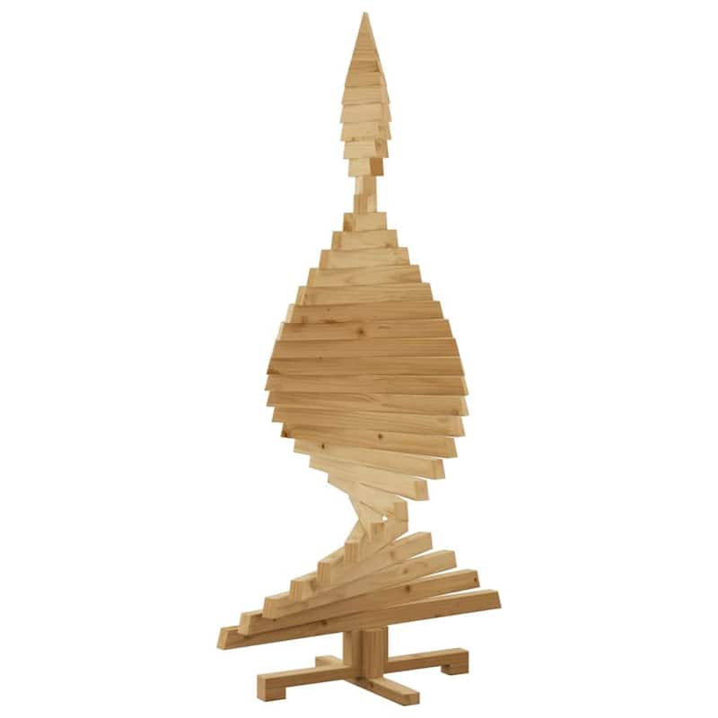 vidaXL Christmas Trees with Stand Natural/Brown Solid pine wood