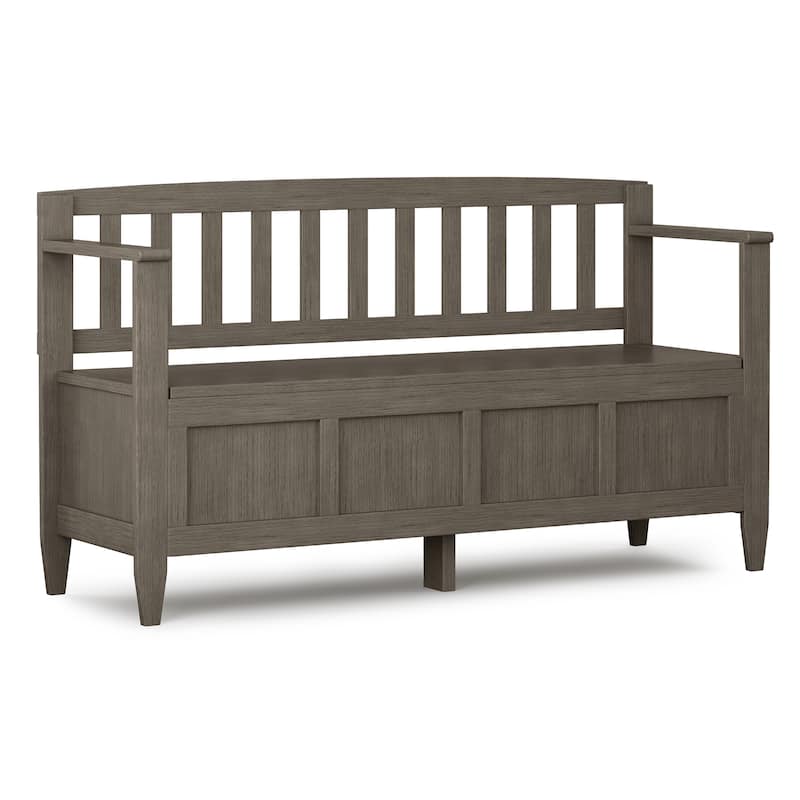 WYNDENHALL Riverside SOLID WOOD 48 inch Wide Contemporary Entryway Storage Bench - 20 inch wide
