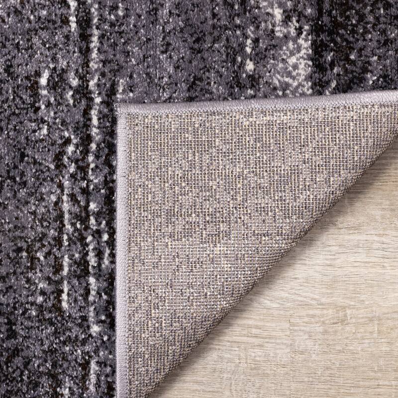 May Collection - Cream/Grey Distressed Lines Rug