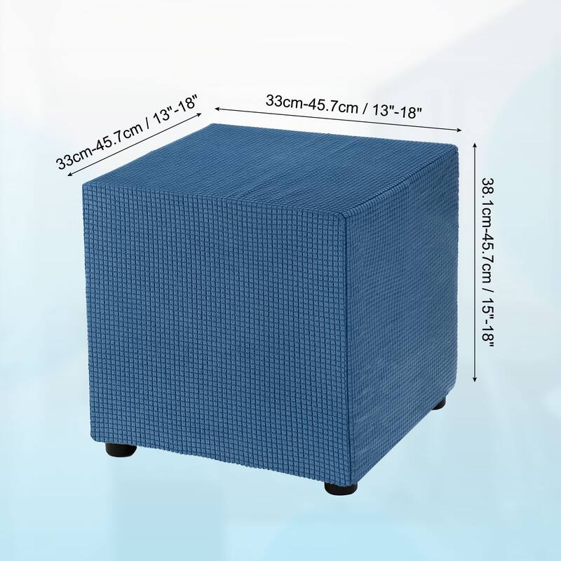 Square Ottoman Cover 18x18x18 inch Polyester Ottoman Slipcovers
