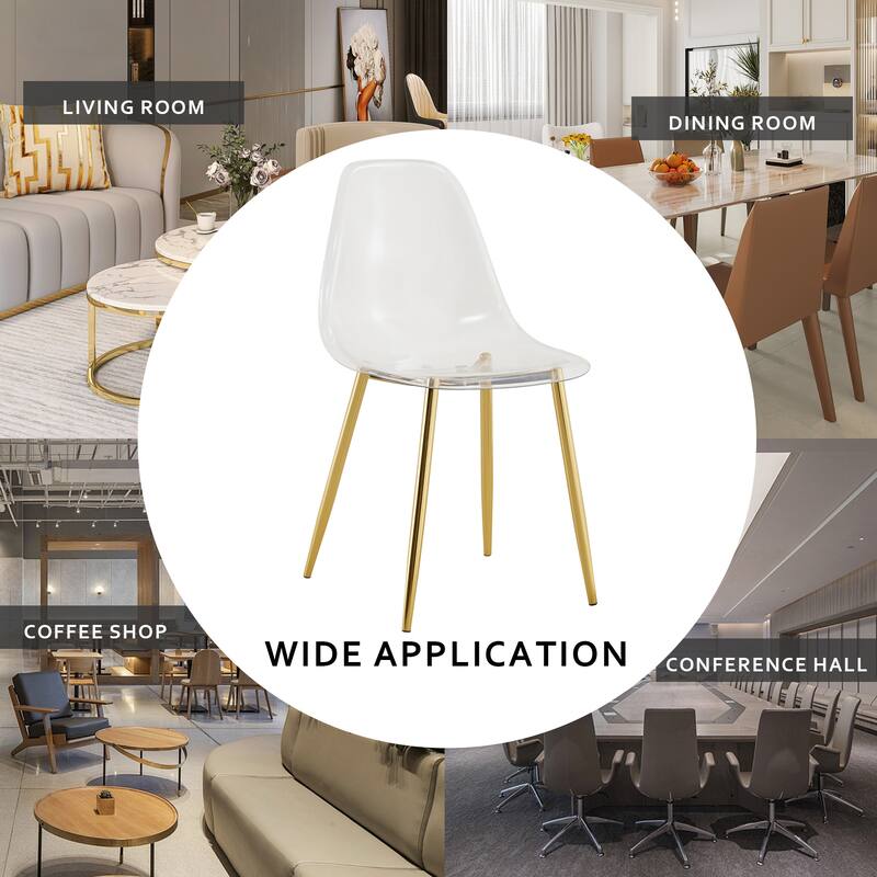 Modern Kitchen Transparency Dining Room Chairs Set of 6