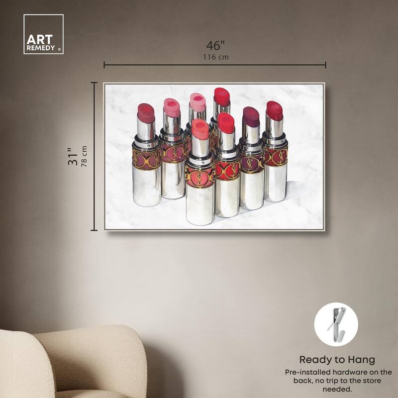 Doll Memories - Lipsticks 22 Canvas by Art Remedy