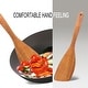 preview thumbnail 2 of 6, 12.8" Wood Turner Spatula Heat Resistant Non-Sticky Seamless - 13"Len