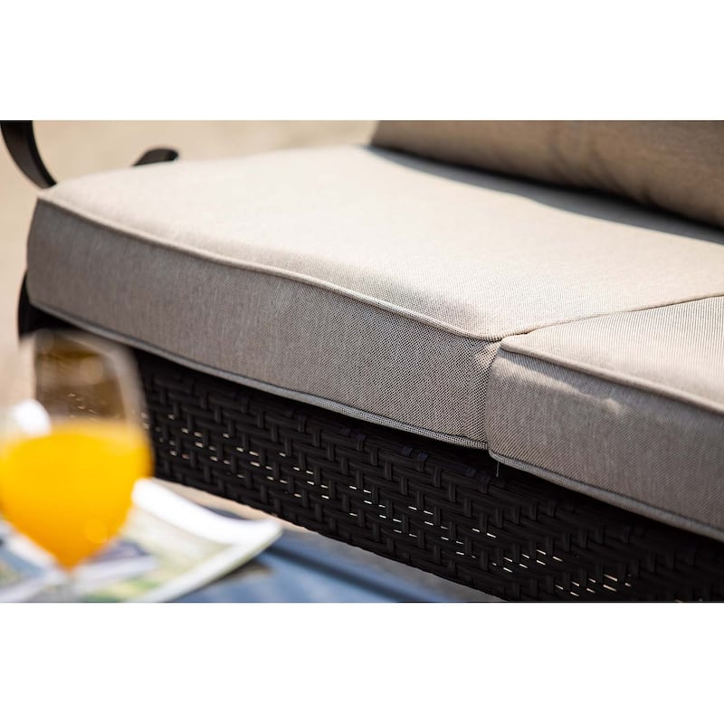 Outdoor Iron 3 Seater Sofa with Cushions for Patio