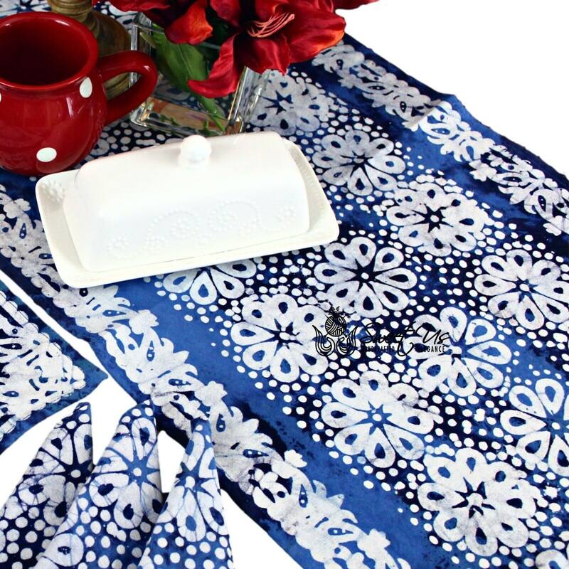 Cotton Batik Daisy Floral Tablecloth Collection