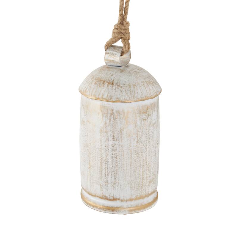 Metal Tibetan Inspired Decorative Cow Bells with Jute Hanging Rope - Set of 3 - Roche River Decor