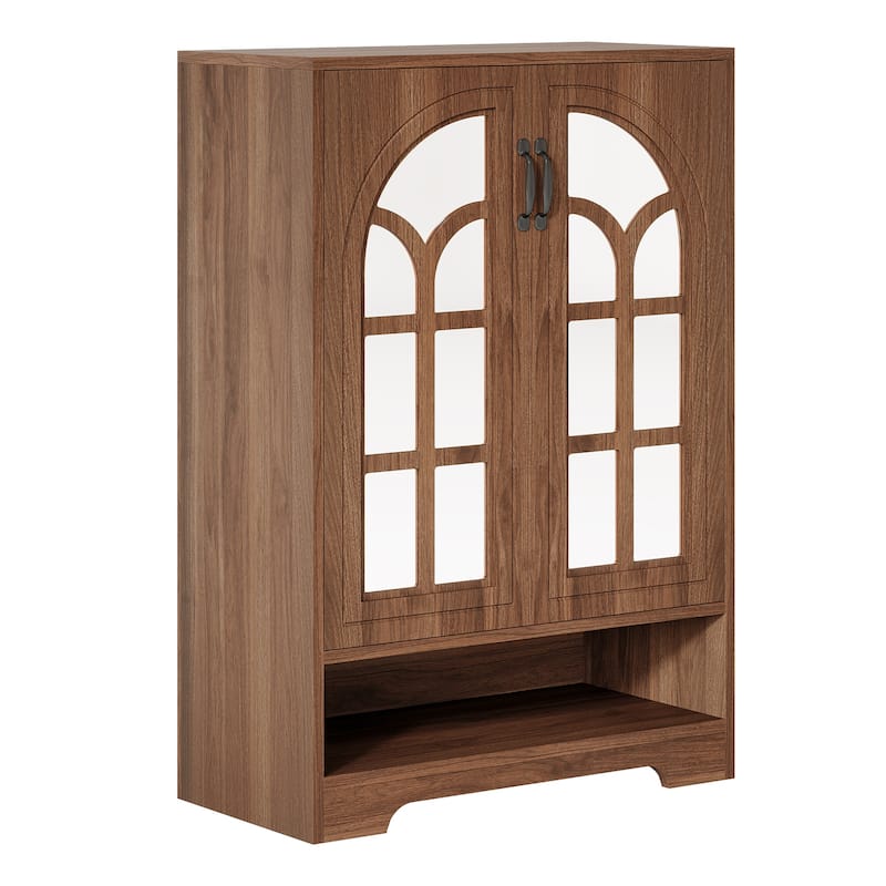 5-Tier Shoe Storage Cabinet with Mirrored Doors for Entryway