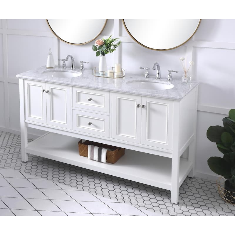 Grand 48 - 72 Inch Single Bathroom Vanity - 60 Inches - White