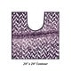 preview thumbnail 64 of 123, Better Trends 100% Micro Polyester Knitted Bathroom Rugs - Casablanca Collection with Chevron Pattern, Machine Washable Bath Mat
