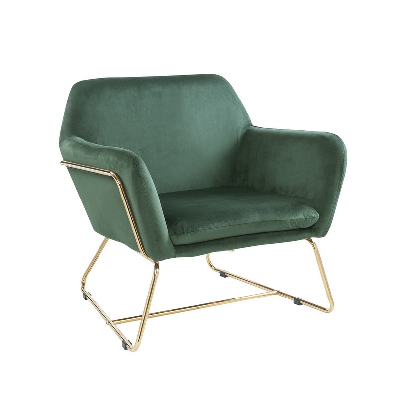 Keira velvet accent chair hot sale with metal base